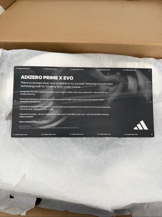 Adidas Adizero Prime X Evo Men’s White and Black Running Shoes main image 13